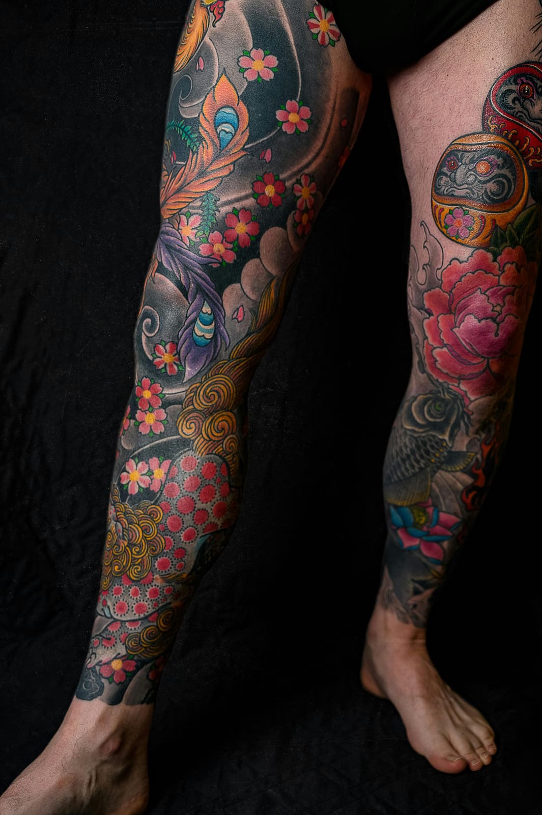 Jambe japonaise — phoenix & botan — Jambe — portfolio Encre Brute.